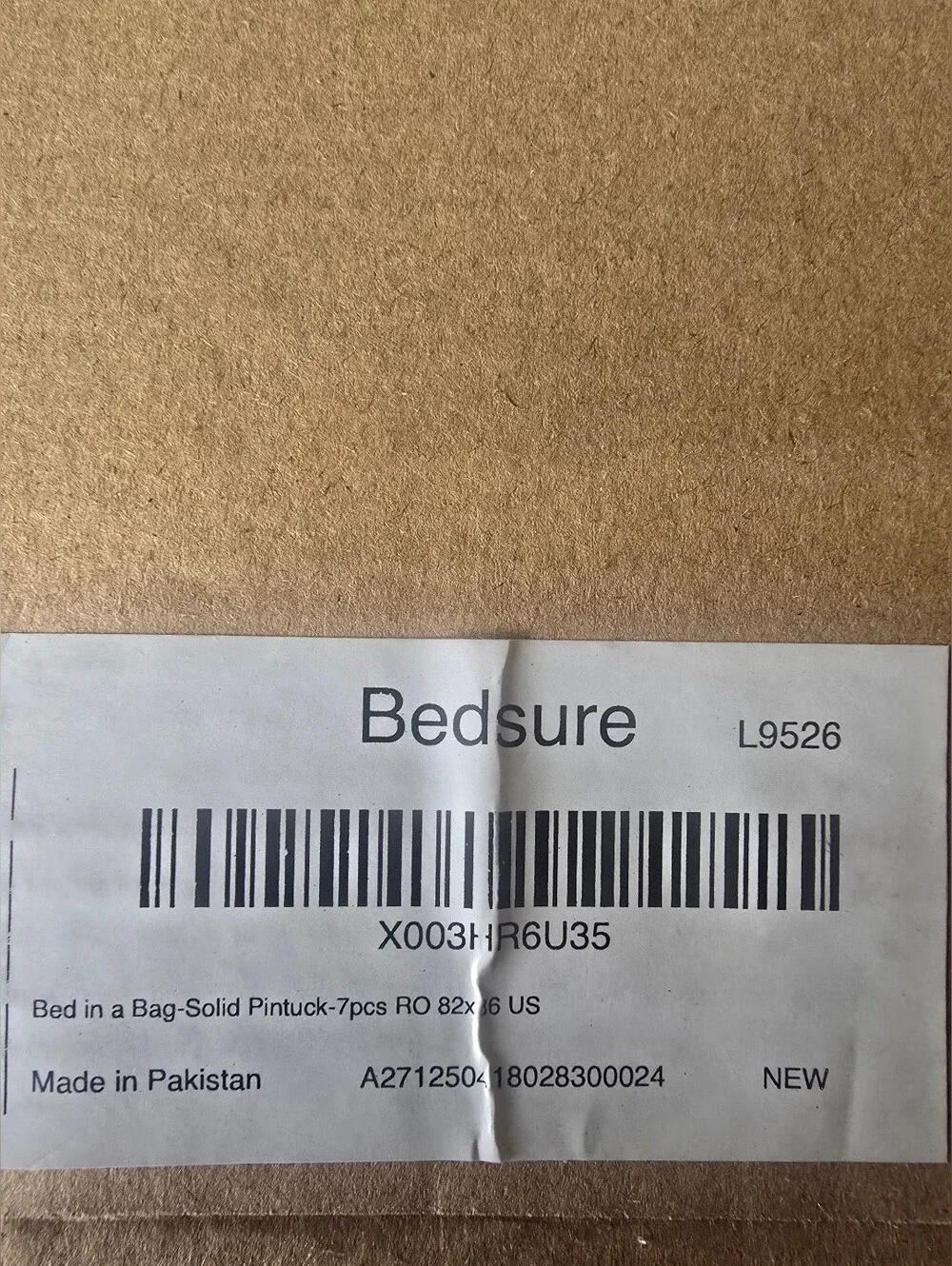 Bedsure Full Comforter 7 Piece Set. Bed in a Bag Gentlesoft Pintuck - Beige
